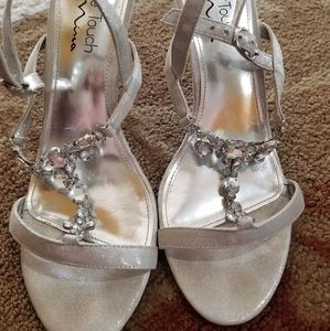 Silver dress heels